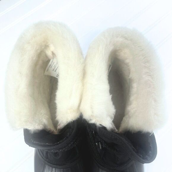 Winter Black Lace up Warm Lined Waterproof Boots  Size 10 - Picture 5 of 10